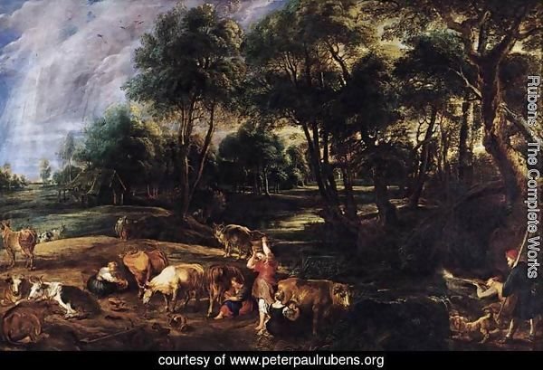 Landscape with Cows and Wildfowlers c. 1630