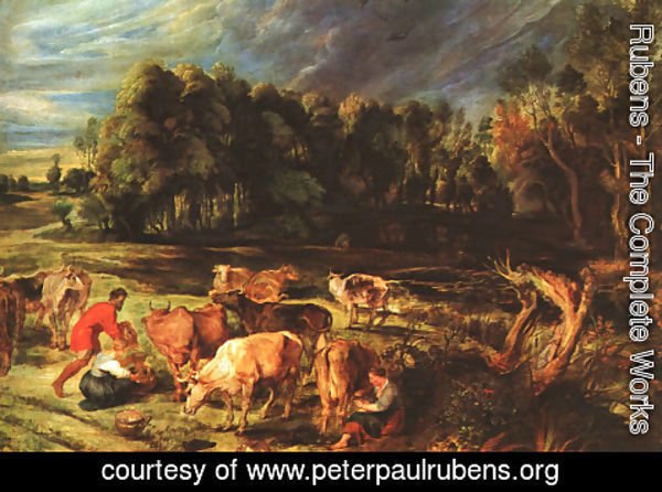 Rubens - Landscape with Cows c. 1636