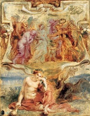 Rubens - Henry IV seizes the Opportunity to conclude Piece 1628