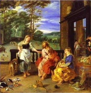Rubens - Jan Bruegel-The Younger And Peter Paul Rubens Christ In The House Of Martha And Mary 1628 2