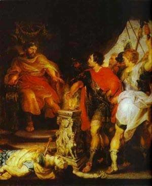 Rubens - Peter Paul Rubens And Anthony Van Dyck Mucius Scaevola Before Porsenna 1620