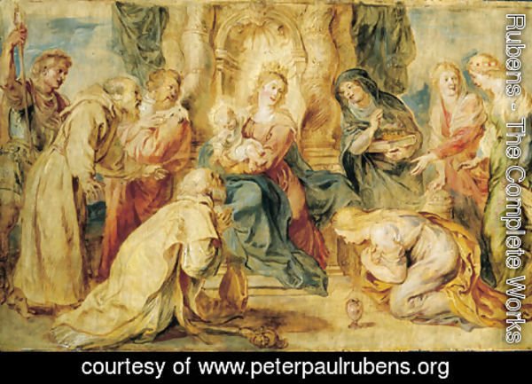 Rubens - The Virgin and Child enthroned adored by eight Saints