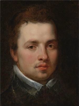 Portrait Of A Young Man Bust-Length, In A Black Doublet With A White Lace Collar