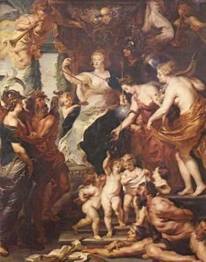 Rubens - Paintings for Maria de Medici, Queen of France, the scene happiness of the regency of Marie de Medici