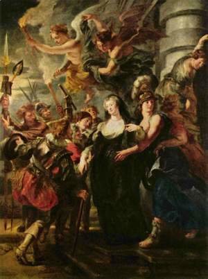 Paintings for Maria de Medici, Queen of France, scene queen escapes from Blois