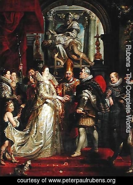 Paintings for Maria de Medici, Queen of France, scene wedding of Henry IV and Maria de Medici in Florence