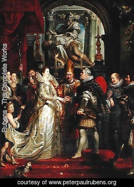 Rubens - Paintings for Maria de Medici, Queen of France, scene wedding of Henry IV and Maria de Medici in Florence