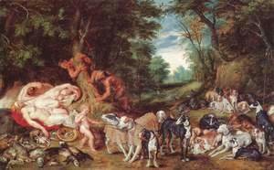 Rubens - Nymphs, satyrs and dogs