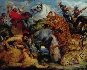 Tiger and lion hunting