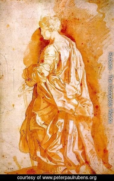 Rubens - Study for a Standing Female Saint