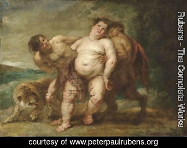 Rubens - Drunken Bacchus with Faun and Satyr