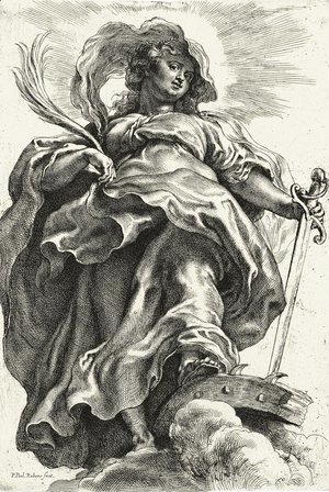 Saint Catherine in the clouds 1620-1621