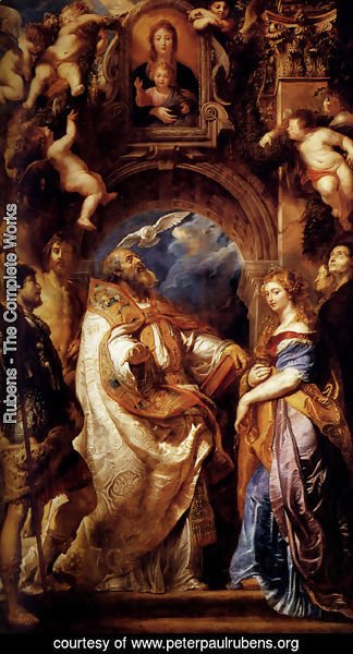Rubens - Saint Gregory With Saints Domitilla  Maurus And Papianus