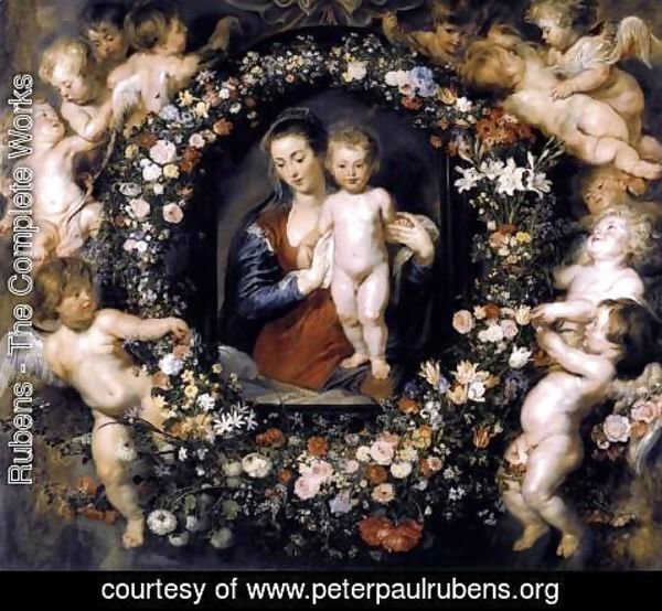 Rubens - Madonna in Floral Wreath c. 1620
