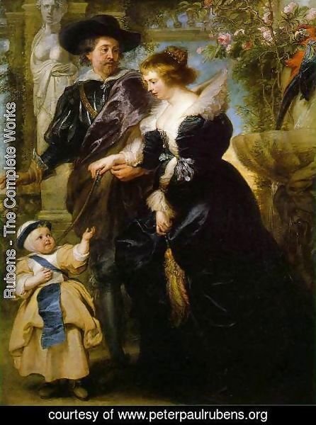 Rubens - Rubens, his wife Helena Fourment, and their son Peter Paul c. 1639