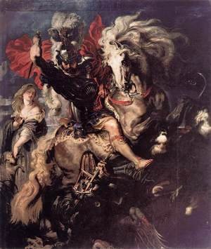 St George Fighting the Dragon 1606-10