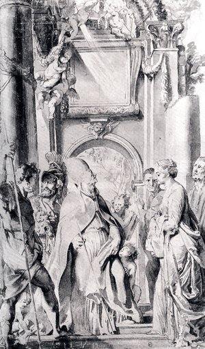 Saint Gregory With Saints Domitilla, Maurus, And Papianus