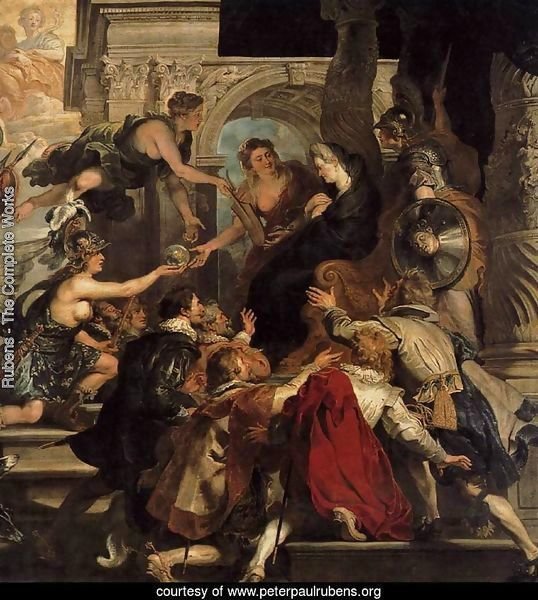 The Apotheosis of Henry IV and the Proclamation of the Regency of Marie de Medicis on May 14, 1610 (detail2)