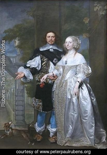 Rubens - Lord Cavendish with His Wife Margaret in the Garden of Rubens in Antwerp