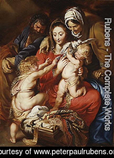 The Holy Family with Saint Elizabeth Saint John and a Dove