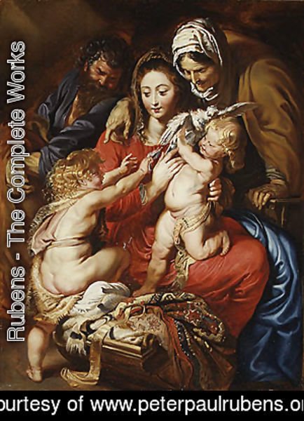 Rubens - The Holy Family with Saint Elizabeth Saint John and a Dove