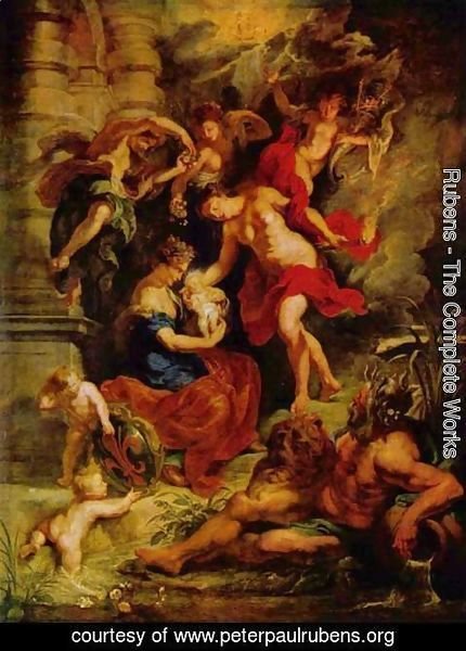 Rubens - Paintings for Maria de Medici, Queen of France, scene the birth of Maria de' Medici