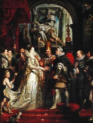 Paintings for Maria de Medici, Queen of France, scene wedding of Henry IV and Maria de Medici in Florence