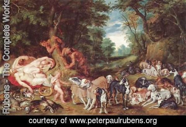 Rubens - Nymphs, satyrs and dogs
