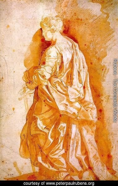Study for a Standing Female Saint