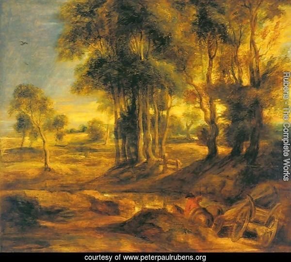 Landscape with the Carriage at the Sunset
