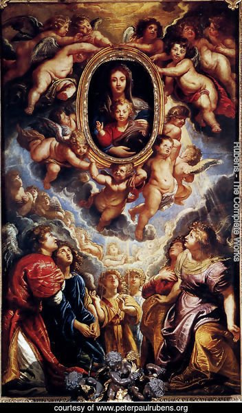 Virgin And Child Adored By Angels